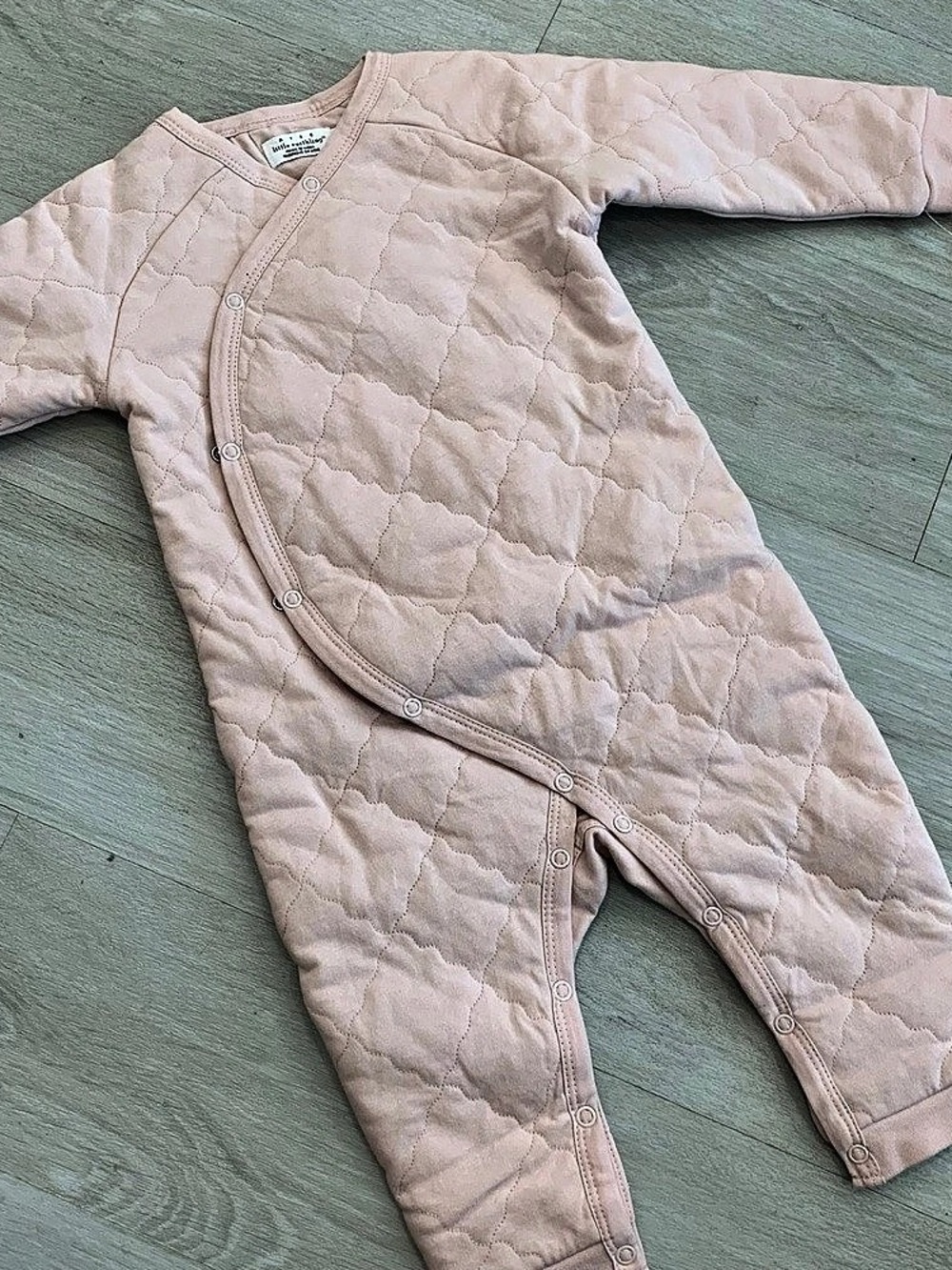little earthling Quilted Wrap Footie in Pink Baby 9-12M NWT